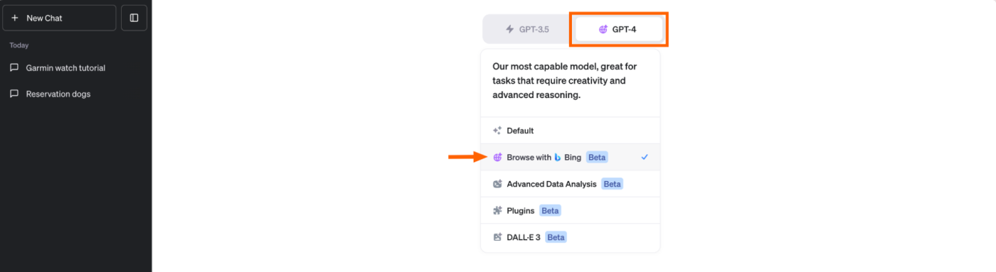 How to browse the web with ChatGPT using the GPT-4 model.