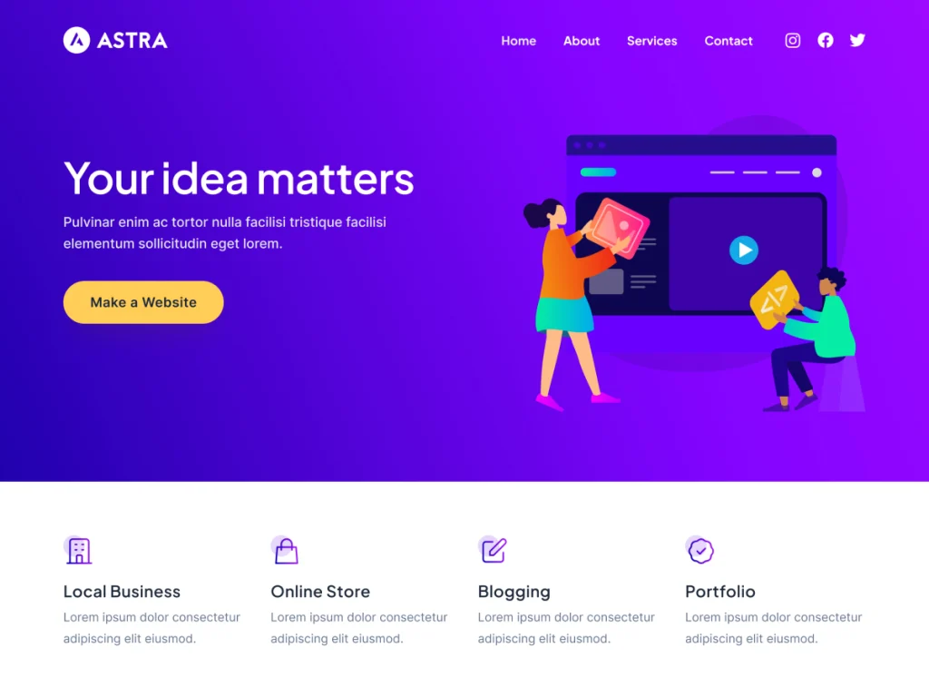 saibabc astra theme screenshot