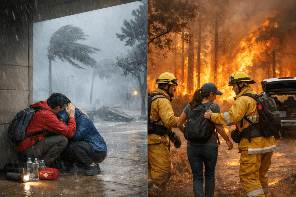 Ứng phó khi có bão hoặc cháy rừng