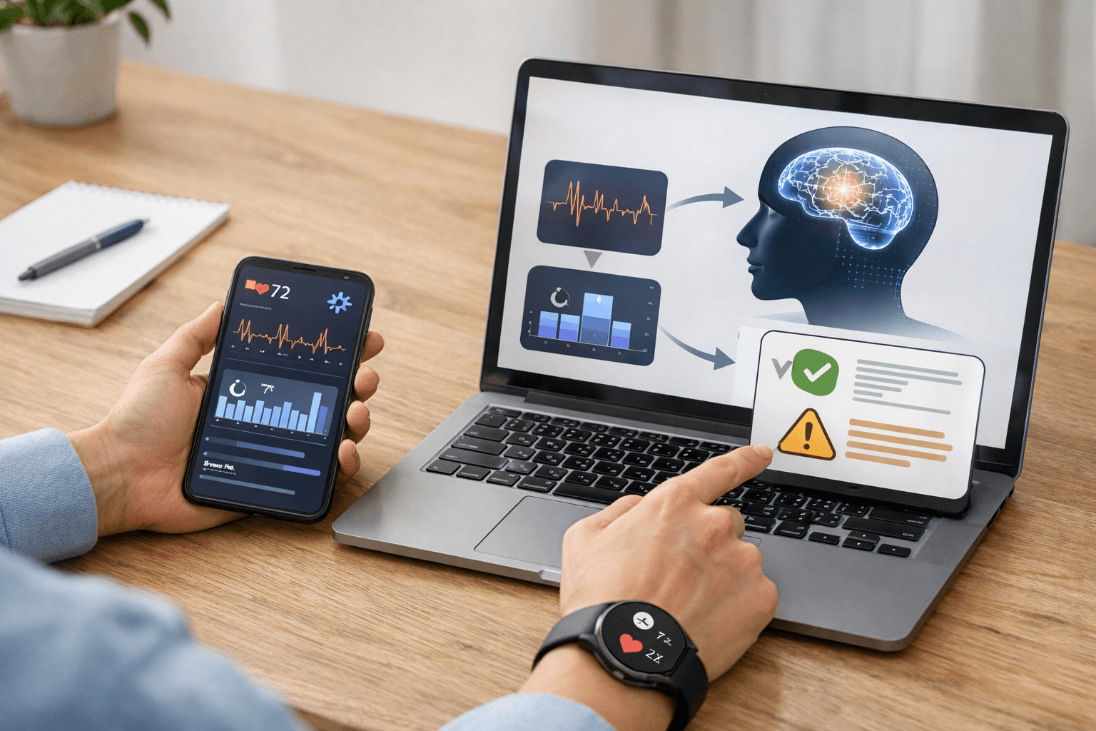 How can you safely interpret smartwatch data and use AI?