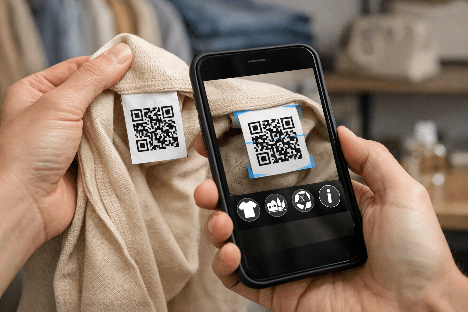 scanning clothing QR codes: read these 5 key information groups