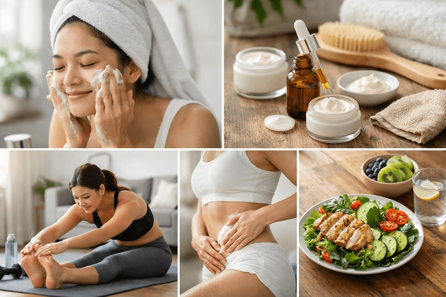 Quy trình chăm sóc da khi giảm cân tại nhà