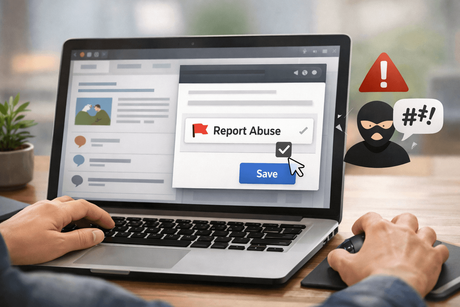 Cách thêm widget Report Abuse vào Blogger
