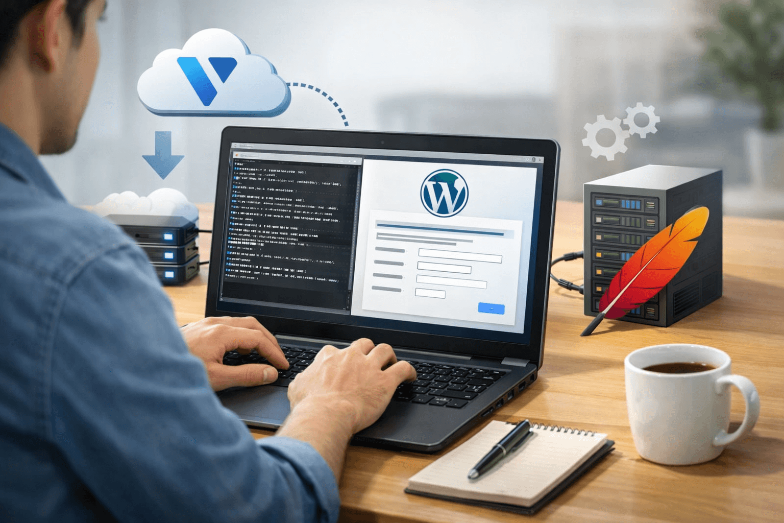 4. Tải WordPress và cấu hình Apache