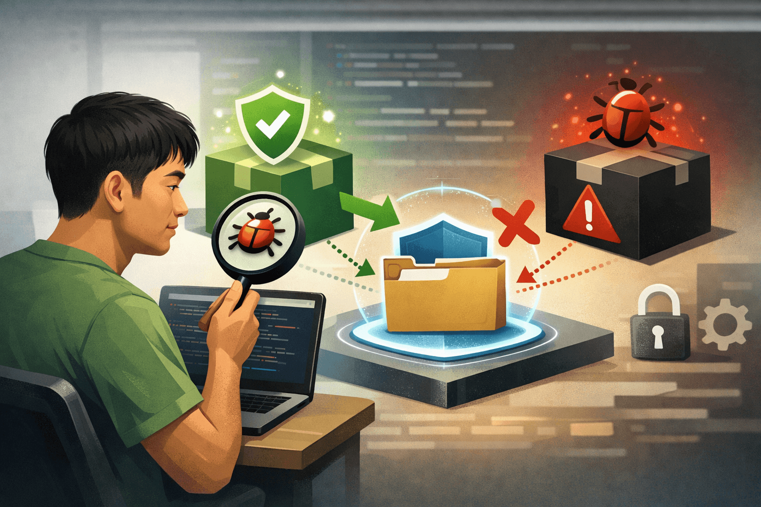 Xác minh mà không đưa package đáng ngờ vào dự án