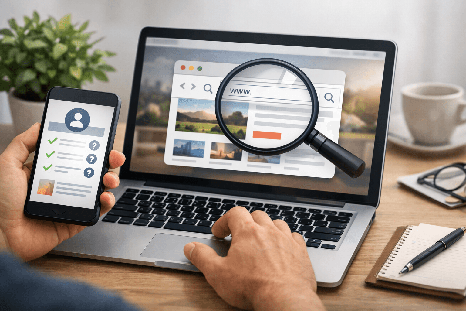 Rà tài khoản và URL website