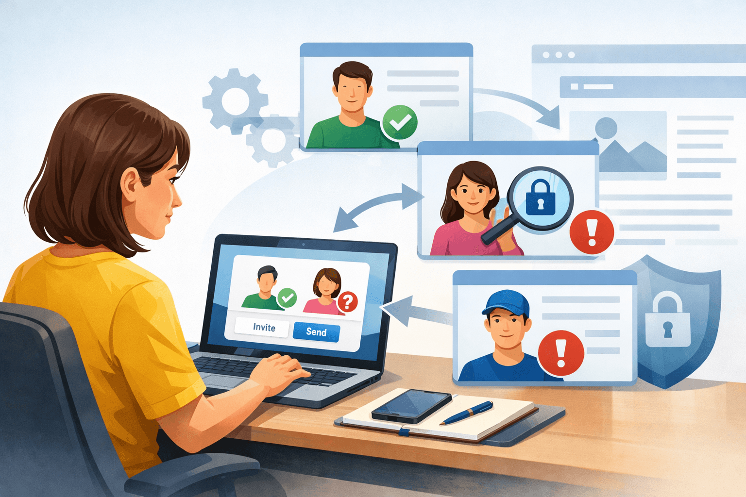 Mời và kiểm tra quyền truy cập